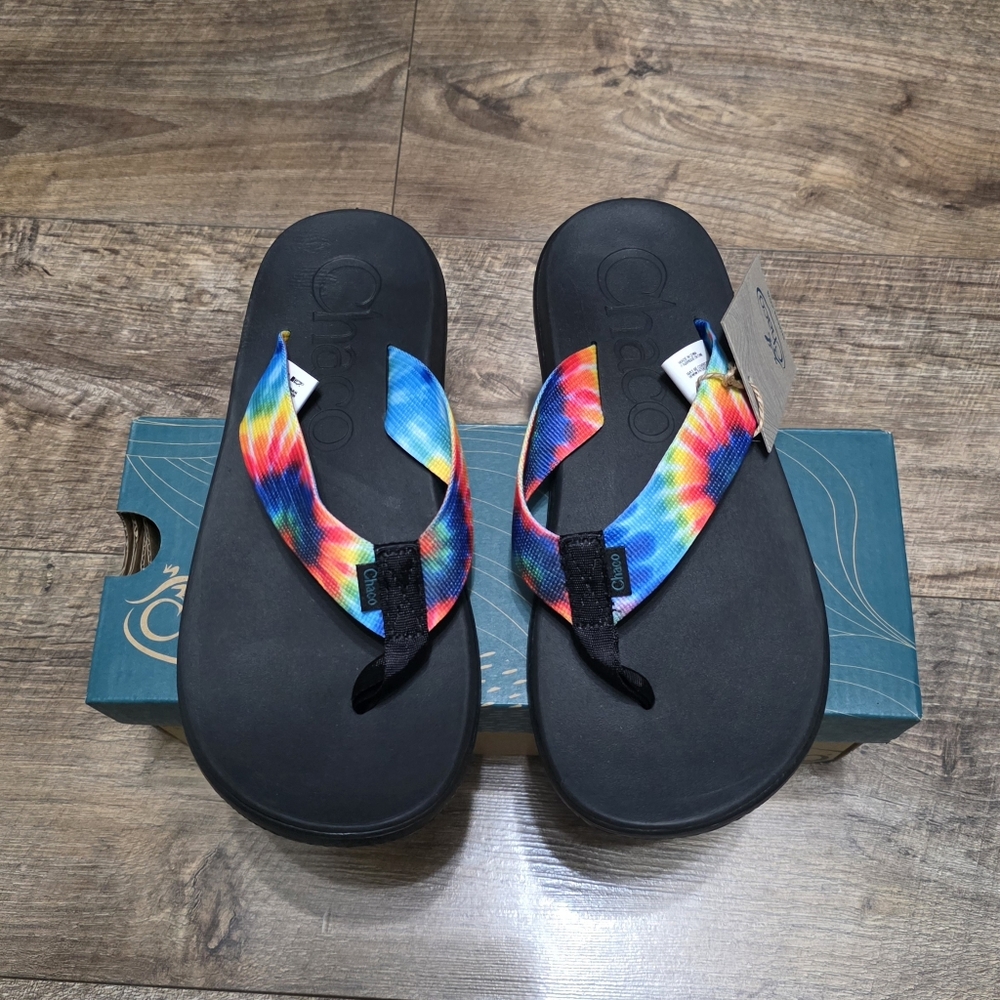 Chaco Black Sandals with Multicolor Straps Womens Size 7